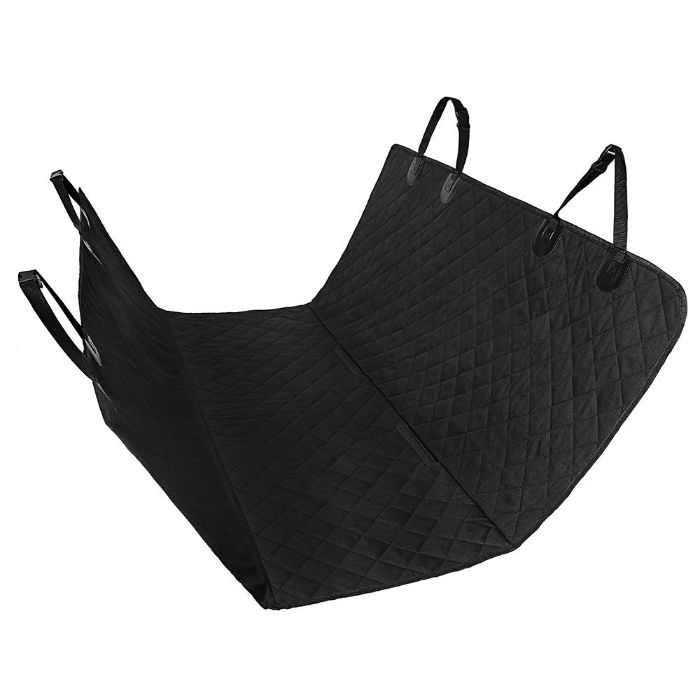 Dog Car Seat Cover with Mesh Window – Waterproof Pet Hammock Protector for Rear Back Seat, Zipper & Storage Pocket for Safe Travel