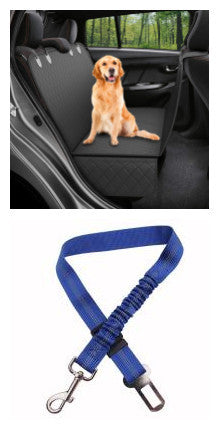 Dog Car Seat Cover with Mesh Window – Waterproof Pet Hammock Protector for Rear Back Seat, Zipper & Storage Pocket for Safe Travel