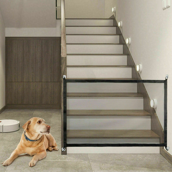 Portable Safety Gate for Pets & Babies – Mesh Guard for Doors & Stairs