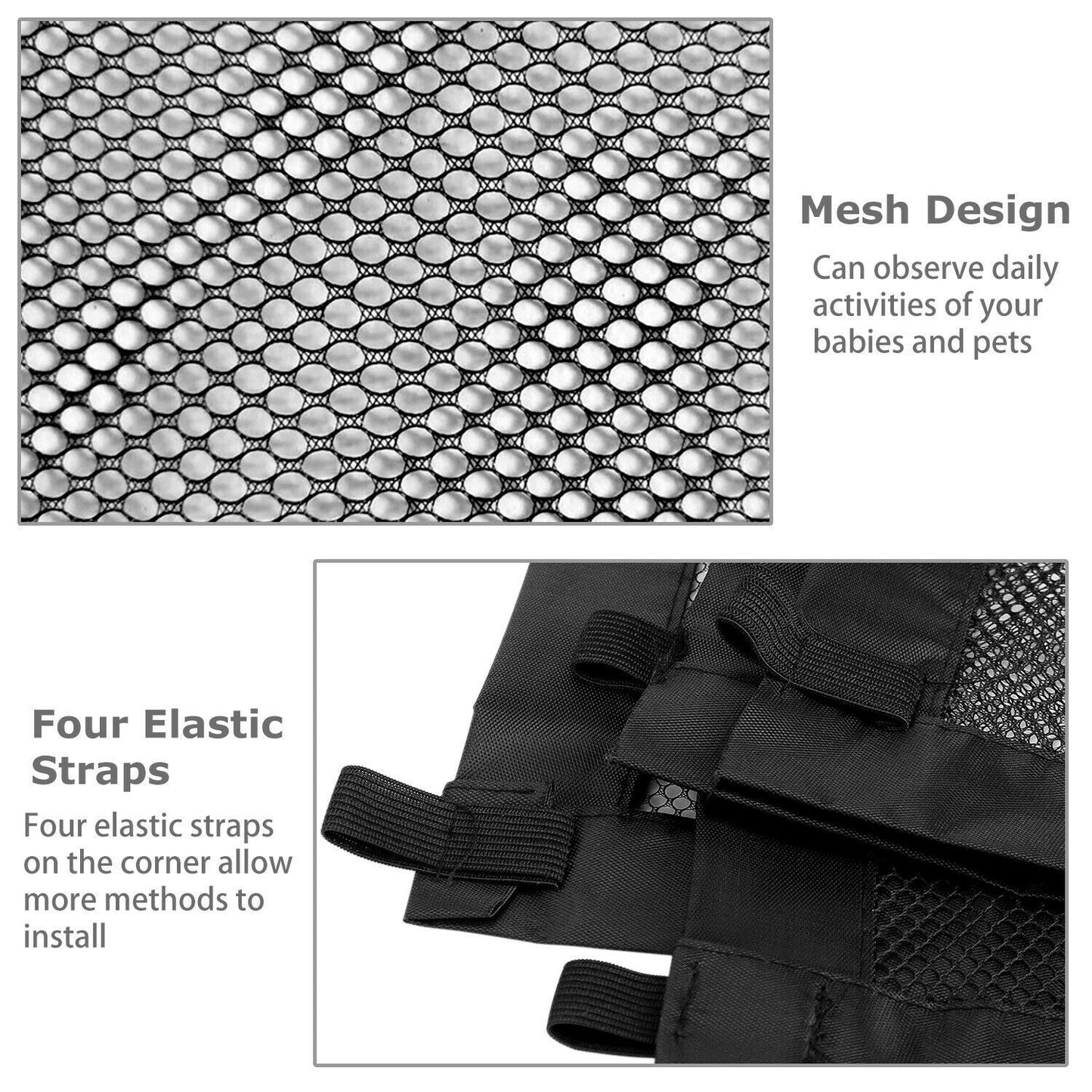 Portable Safety Gate for Pets & Babies – Mesh Guard for Doors & Stairs