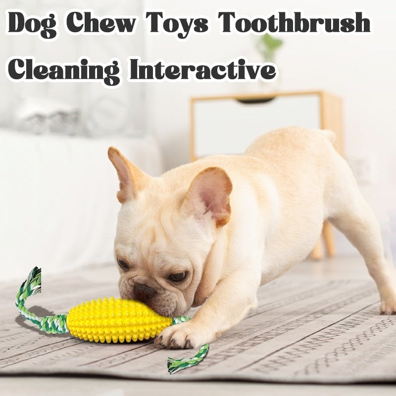 Puppy Toothbrush Corn Chew Toy – Durable Dog Toy for Aggressive Chewers