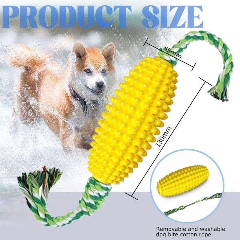 Puppy Toothbrush Corn Chew Toy – Durable Dog Toy for Aggressive Chewers