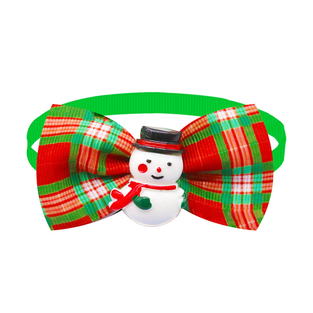 Plaid Pet Collar with Bow Tie | Dog & Cat Accessories