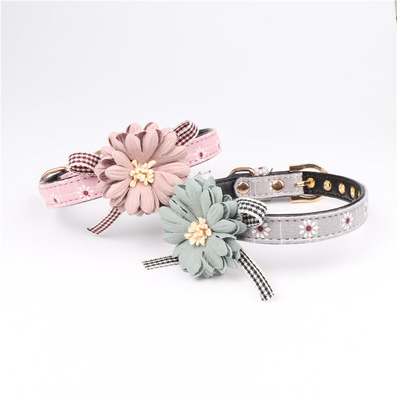 Pet Cat & Dog Collar | Cute Flower Design
