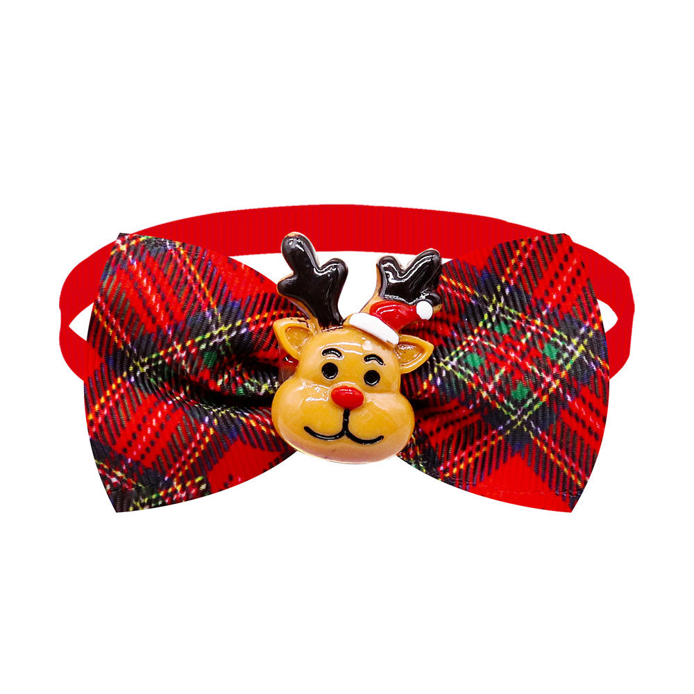 Plaid Pet Collar with Bow Tie | Dog & Cat Accessories
