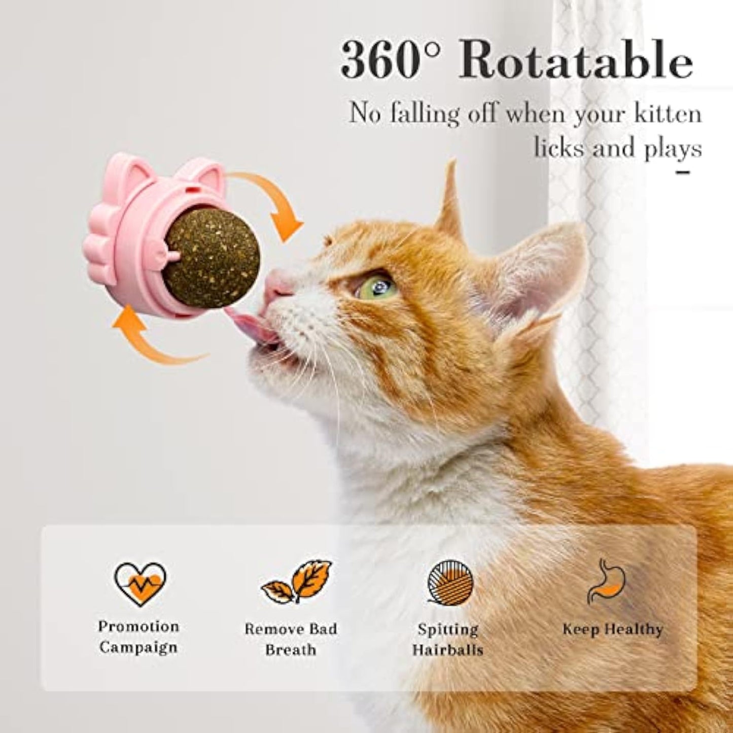 Catnip Balls for Cats – Wall-Mounted Dental Chew & Treat Toy