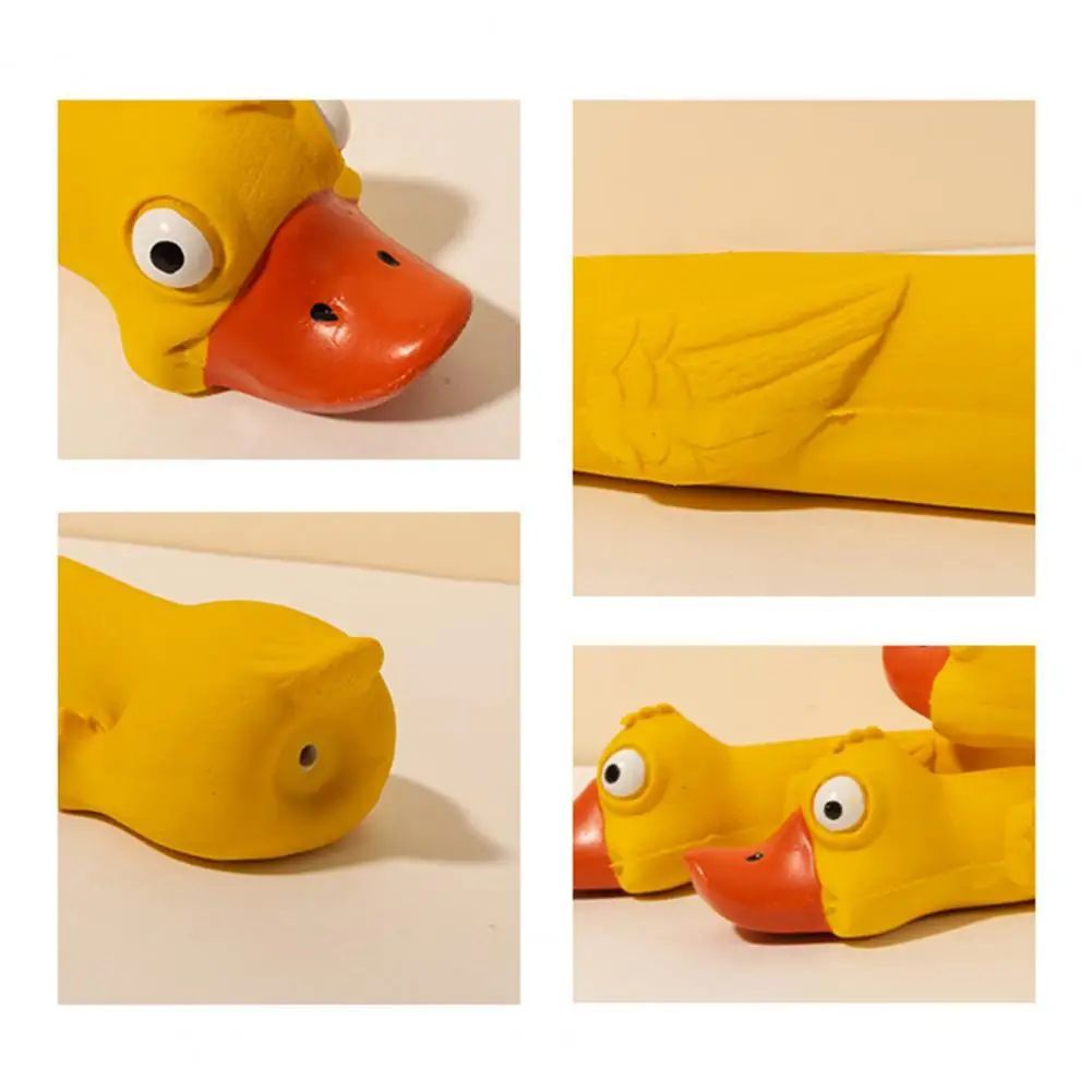 Teeth Grinding Latex Dog Toy | Yellow Duck Squeaky Chew Toy UK