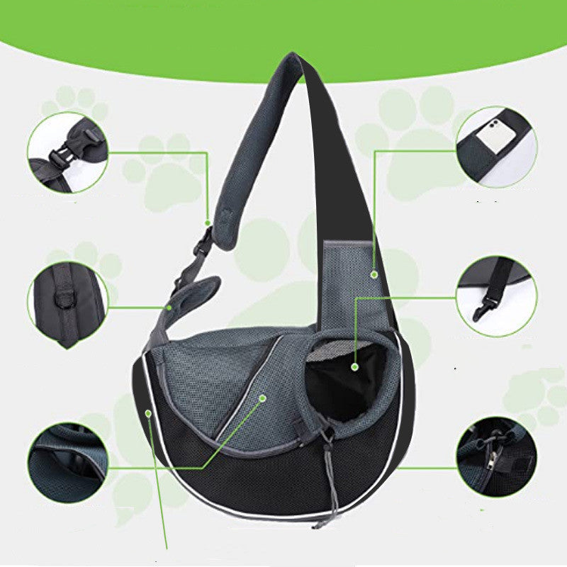 Portable Pet Crossbody Bag | Outdoor Carrying Bag for Dogs & Cats