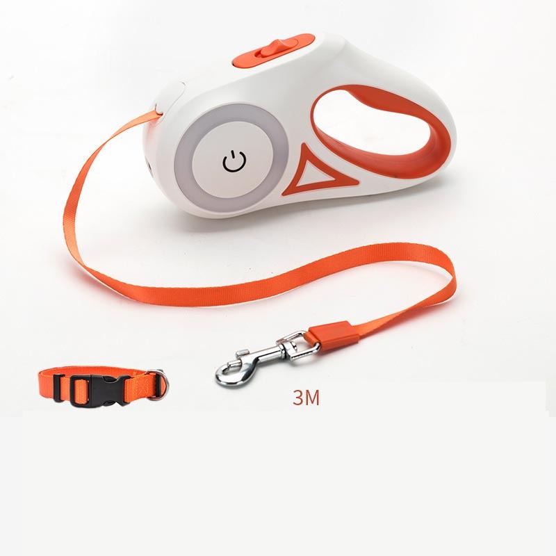Retractable Dog Leash & Collar UK | Automatic LED Pet Rope | The Petorium