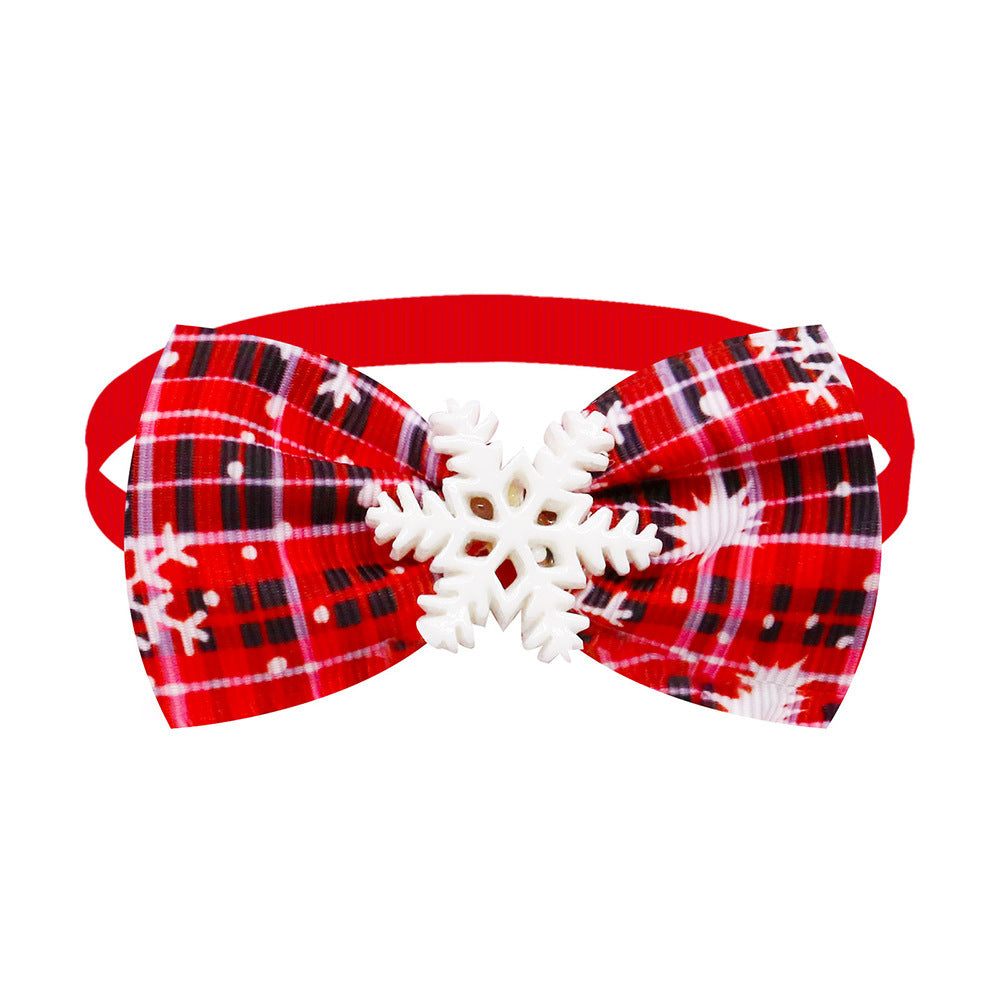 Plaid Pet Collar with Bow Tie | Dog & Cat Accessories