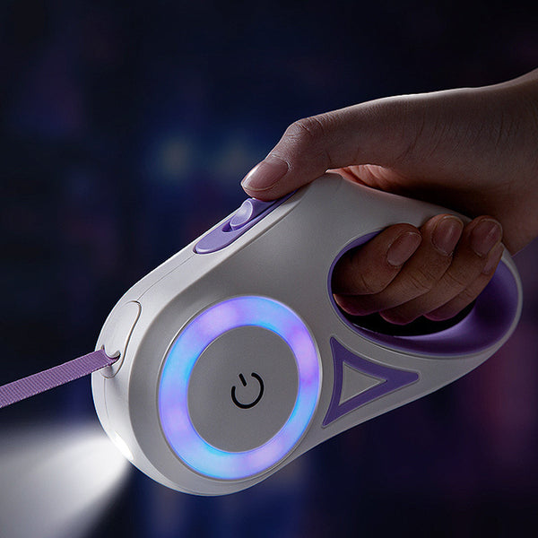 Retractable Dog Leash & Collar UK | Automatic LED Pet Rope | The Petorium