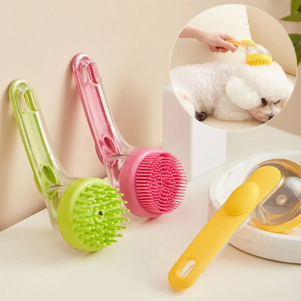 Pet Bath Brush & Grooming Comb | Dogs & Cats Cleaning Supplies