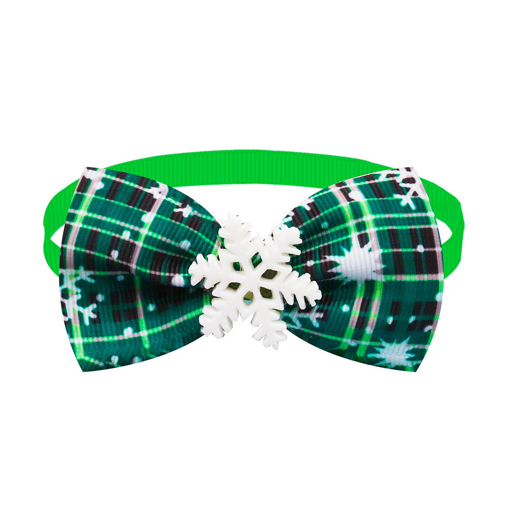 Plaid Pet Collar with Bow Tie | Dog & Cat Accessories