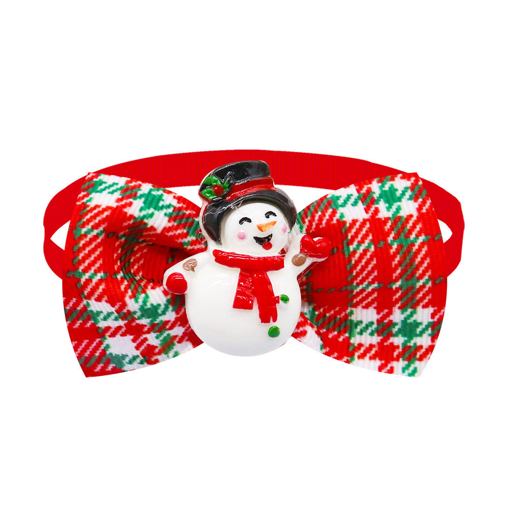 Plaid Pet Collar with Bow Tie | Dog & Cat Accessories
