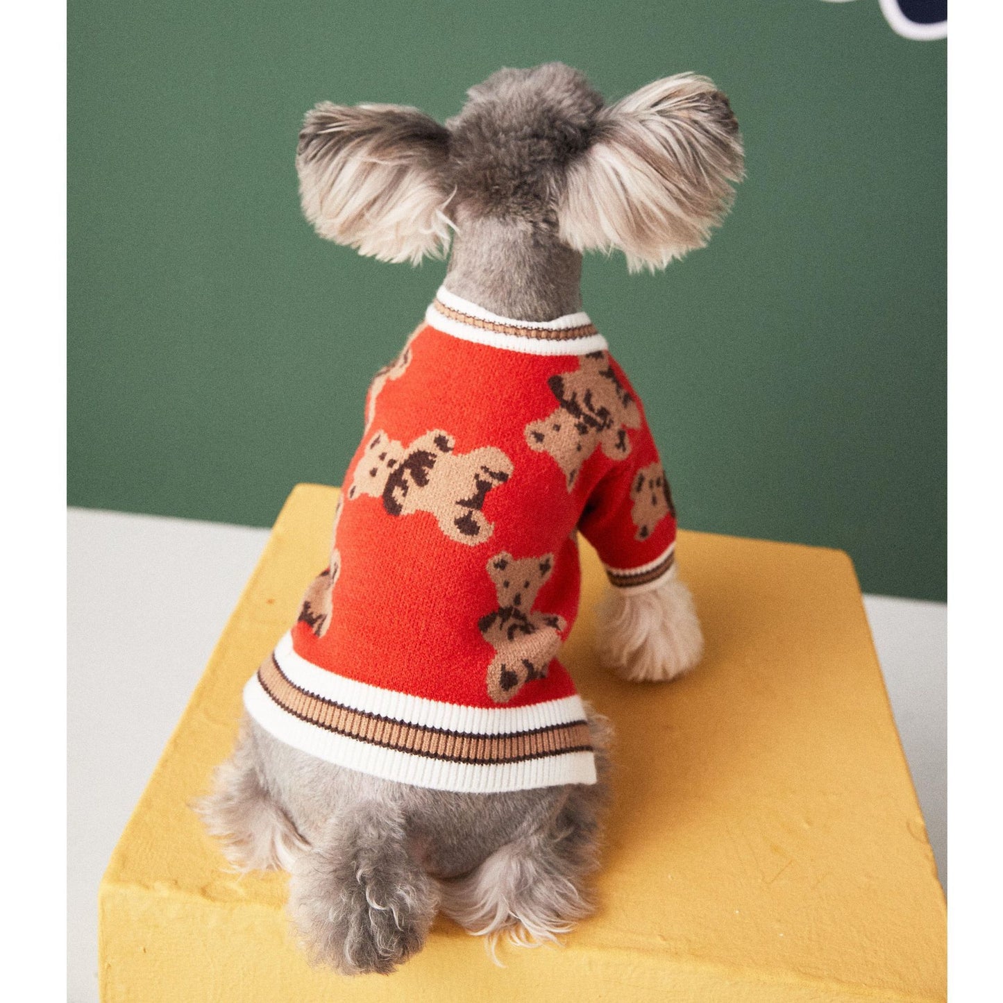 Dog & Cat Sweater | Preppy Striped V-Neck Winter Vest