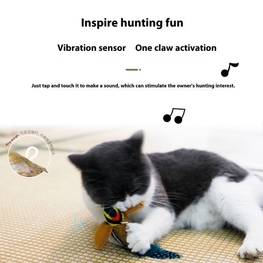 Bird Sound Plush Toy UK | Hanging Pet Simulation Toy | The Petorium