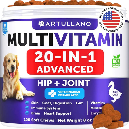 Dog Multivitamin Chews with Glucosamine – 120 Chews