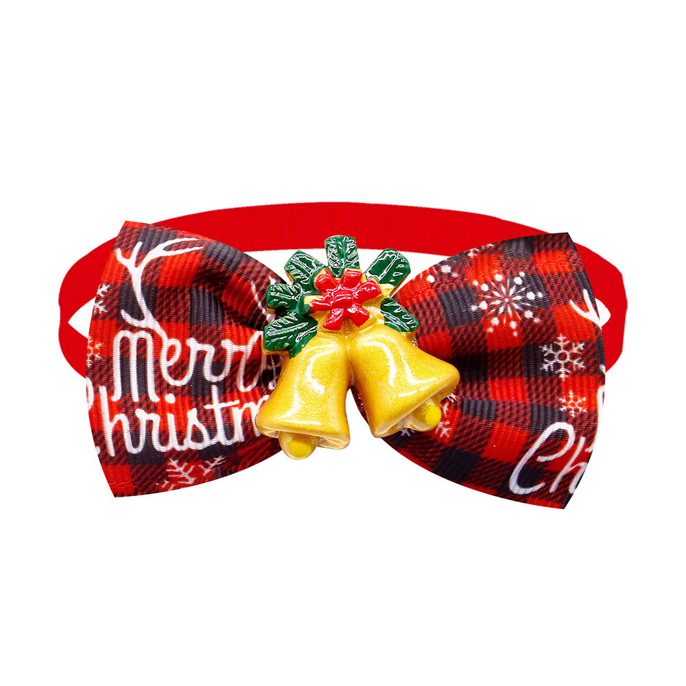 Plaid Pet Collar with Bow Tie | Dog & Cat Accessories