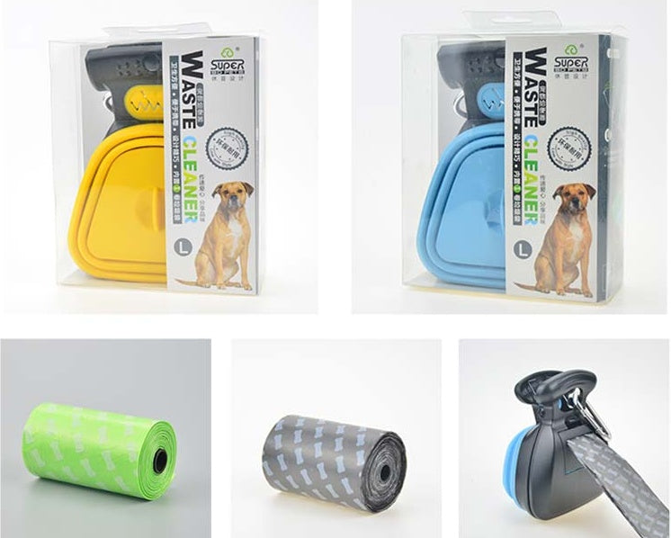 Dog Travel Pooper Scooper with Decomposable Bags | Portable Pet Waste Cleaner UK
