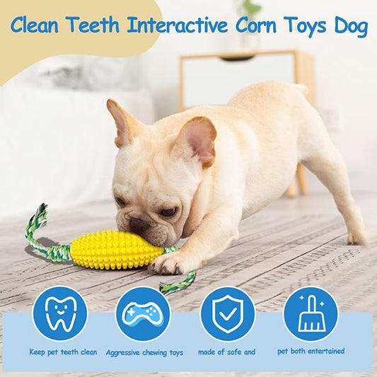 Puppy Toothbrush Corn Chew Toy – Durable Dog Toy for Aggressive Chewers
