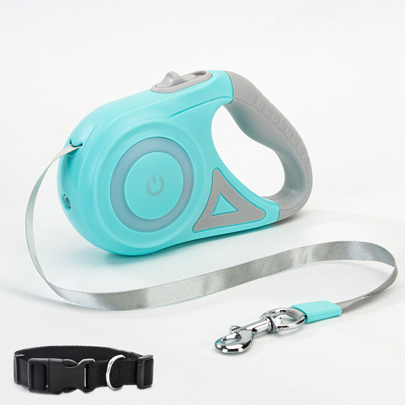 Retractable Dog Leash & Collar UK | Automatic LED Pet Rope | The Petorium