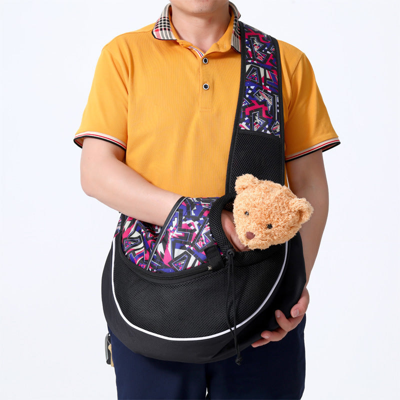Portable Pet Crossbody Bag | Outdoor Carrying Bag for Dogs & Cats