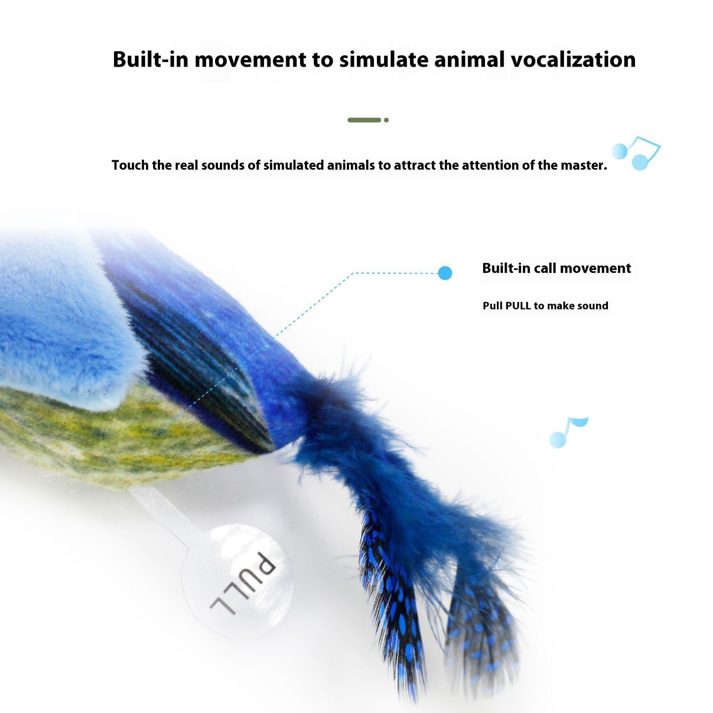 Bird Sound Plush Toy UK | Hanging Pet Simulation Toy | The Petorium