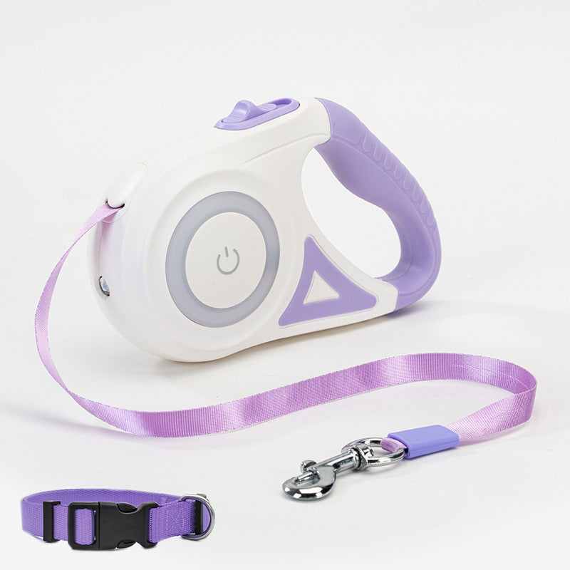 Retractable Dog Leash & Collar UK | Automatic LED Pet Rope | The Petorium